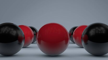 Abstract background with realistic colorful balls. 3d renderingの写真素材