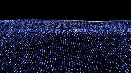 Abstract digital landscape. CG background. 3d illustrationの写真素材