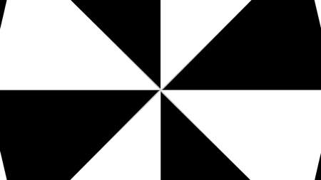 Hypnotic Rhythmic Movement Black And White triangles. 3d renderedの写真素材