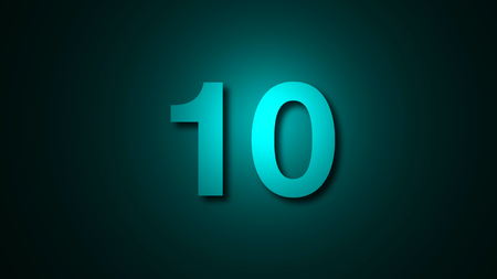 Highlighted Number with shadow. Digital background. 3d renderedの写真素材