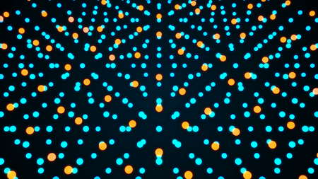 Abstract background of glowing spheres. 3d renderの写真素材
