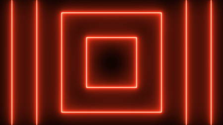 Abstract background with neon squares. 3d renderingの写真素材