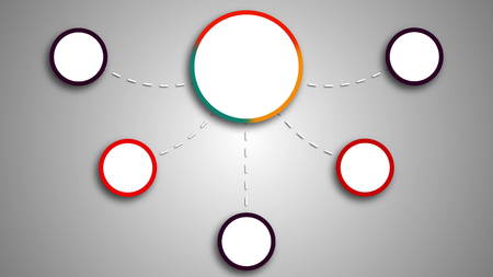 Modern Infographics with colorful Elements. 3D renderedの写真素材