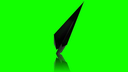 Abstract Black Fractal Geometric, Polygonal or Lowpoly Style Black Sphere made From a Triangular.の写真素材
