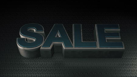 Metal 3D Text SALE with reflection and lightの写真素材