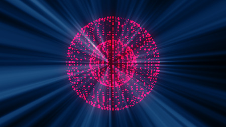 Abstract background from futuristic bright disco ball. 3D rendering