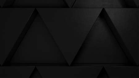 Abstract black shape. Technology 3d rendering backgroundの写真素材