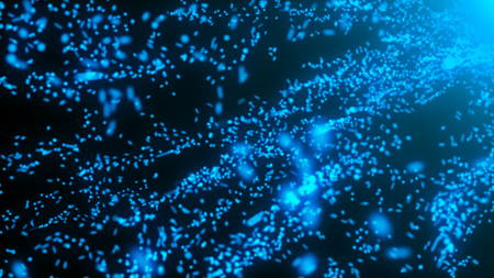 Abstract background with aqua particles. 3d renderingの写真素材