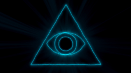 Abstract background with Eye of Providence. 3d renderingの写真素材
