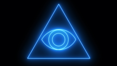 Abstract background with Eye of Providence. 3d renderingの写真素材