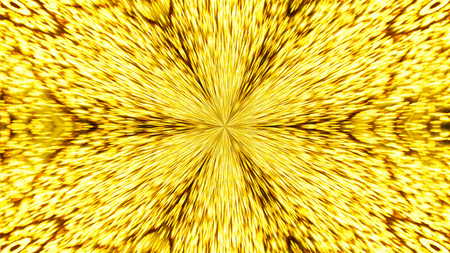 Abstract background with gold kaleidoscope. 3d rendering