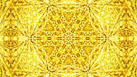 Abstract background with gold kaleidoscope. 3d renderingの写真素材