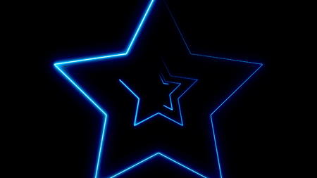 Abstract background with neon stars. 3d renderingの写真素材