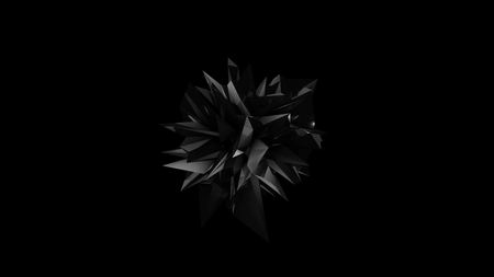 Abstract black fractal geometric element. Seamless loopの写真素材