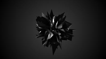 Abstract black fractal geometric element. Seamless loopの写真素材