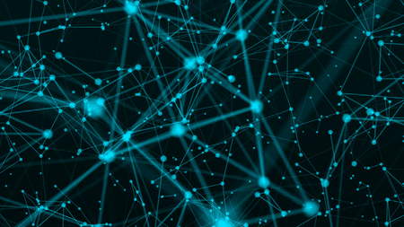 Abstract connection dots. Technology background. Network concept. 3d renderingの写真素材