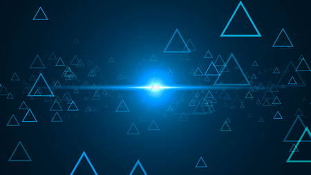 Abstract background with outline triangles. 3d rendering