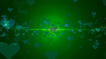 Abstract background with hearts. Digital illustration. 3d renderingの写真素材