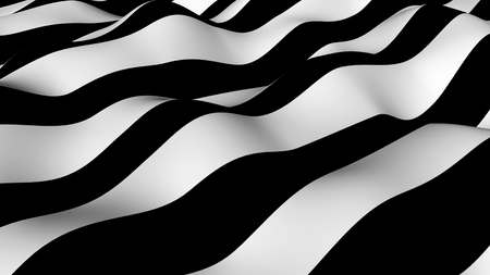Abstract background with waving of colorful stripes. 3d renderingの写真素材