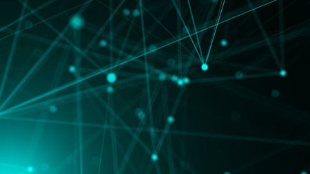 Abstract connection dots. Digital background. 3d renderingの写真素材