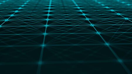 Abstract connection dots. Technology background. Network concept. 3d renderingの写真素材