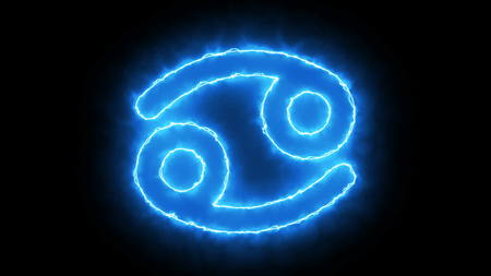 3d rendering Zodiac symbol. Abstract digital backgroundの写真素材