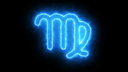 3d rendering Zodiac symbol. Abstract digital backgroundの写真素材