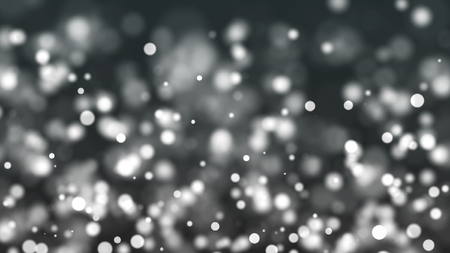 Silver glowing bokeh, shallow depth of field, modern computer generated background, 3D rendering backdropの写真素材