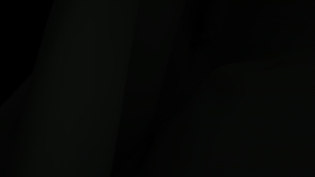 Beautiful black wavy fabric, computer generated background, 3d rendering backdropの写真素材