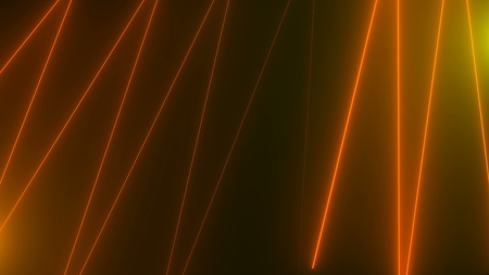 Neon zig zag shiny lines are in space, abstract computer generated backdrop, 3D rendering backgroundの写真素材