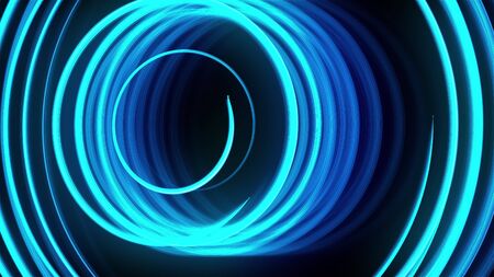 Abstract spiral rotating glow lines, computer generated background, 3D rendering background.