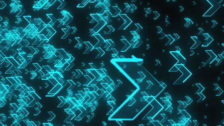 Many simple transparent arrows for business creative, 3d rendering background, computer generatedの写真素材
