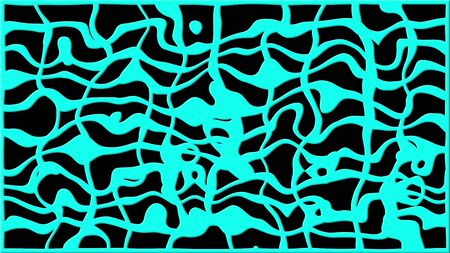 Turbulance grid, modern abstraction with deformation of space, 3d rendering abstract background,...