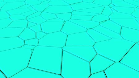 Computer generated cracked surface. 3D rendering an earthquake effect. Abstract backgroundの写真素材