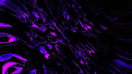 Computer generated the effect of flying water sprays. 3d rendering virtual backdropの写真素材