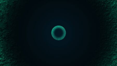 Computer generated concentric gaseous circles. 3d rendering of abstract background