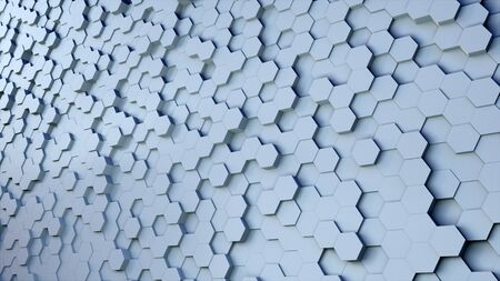 3d rendering of honeycomb background. Computer generated abstract geometric design.の写真素材