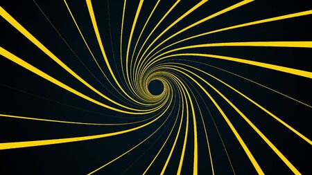 Futuristic tunnel formed of many colored lines, computer generated. 3d rendering of dynamic backdropの写真素材