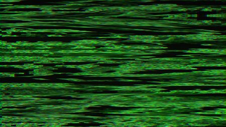 Glitch, pixel noise on the screen, computer generated. Bad Signal. Video damage. 3d rendering a digital backgroundの写真素材