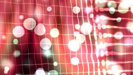 Clear lines and circles geometric abstraction - distortion of space, computer generated background, 3D renderingの写真素材