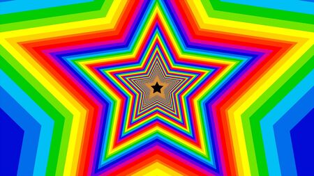 Bright colored star in space, cartoon style, 3d rendering illustration, computer generated backdropの写真素材