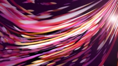 Point linear abstraction in the darkness, background with imitation of downing lines, 3d rendering...