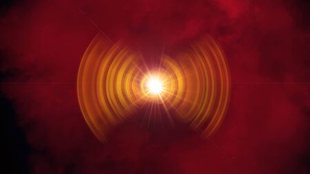 Red space activity with many little stars, modern 3d rendering abstraction, computer generated