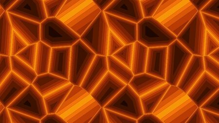 Triangulation shapes - triangles mosaic with geometry ornament, 3d rendering background, computer...