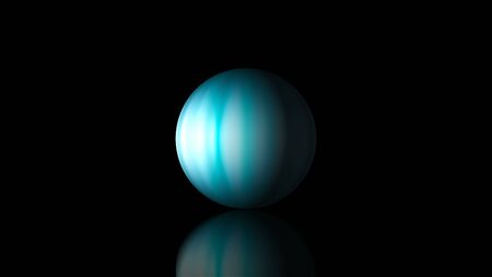 Sphere with bright glowing lines on black, 3d rendering background, computer generatingの写真素材