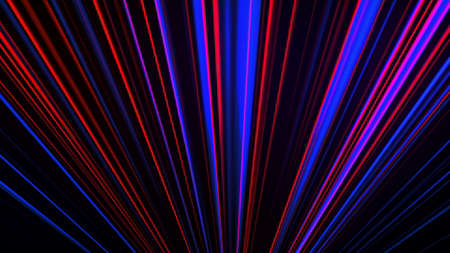 Abstract neon glow of spotlight lines, computer generated. 3d rendering abstract background with...