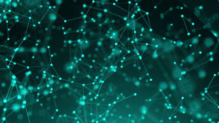Abstract connection dots. Technology background. Network concept. 3d renderingの写真素材