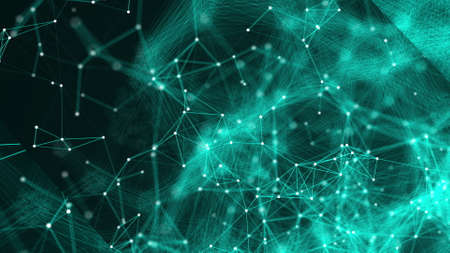Abstract connection dots. Technology background. Network concept. 3d renderingの写真素材