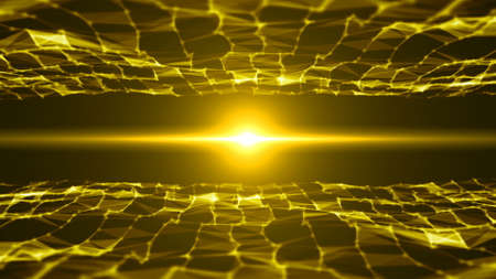 Abstract background with triangles and flares. Technology background