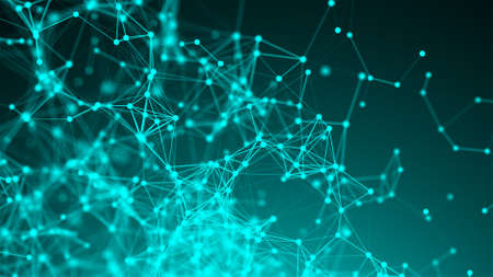 Abstract connection dots. Technology background. Network concept. 3d rendering.の写真素材
